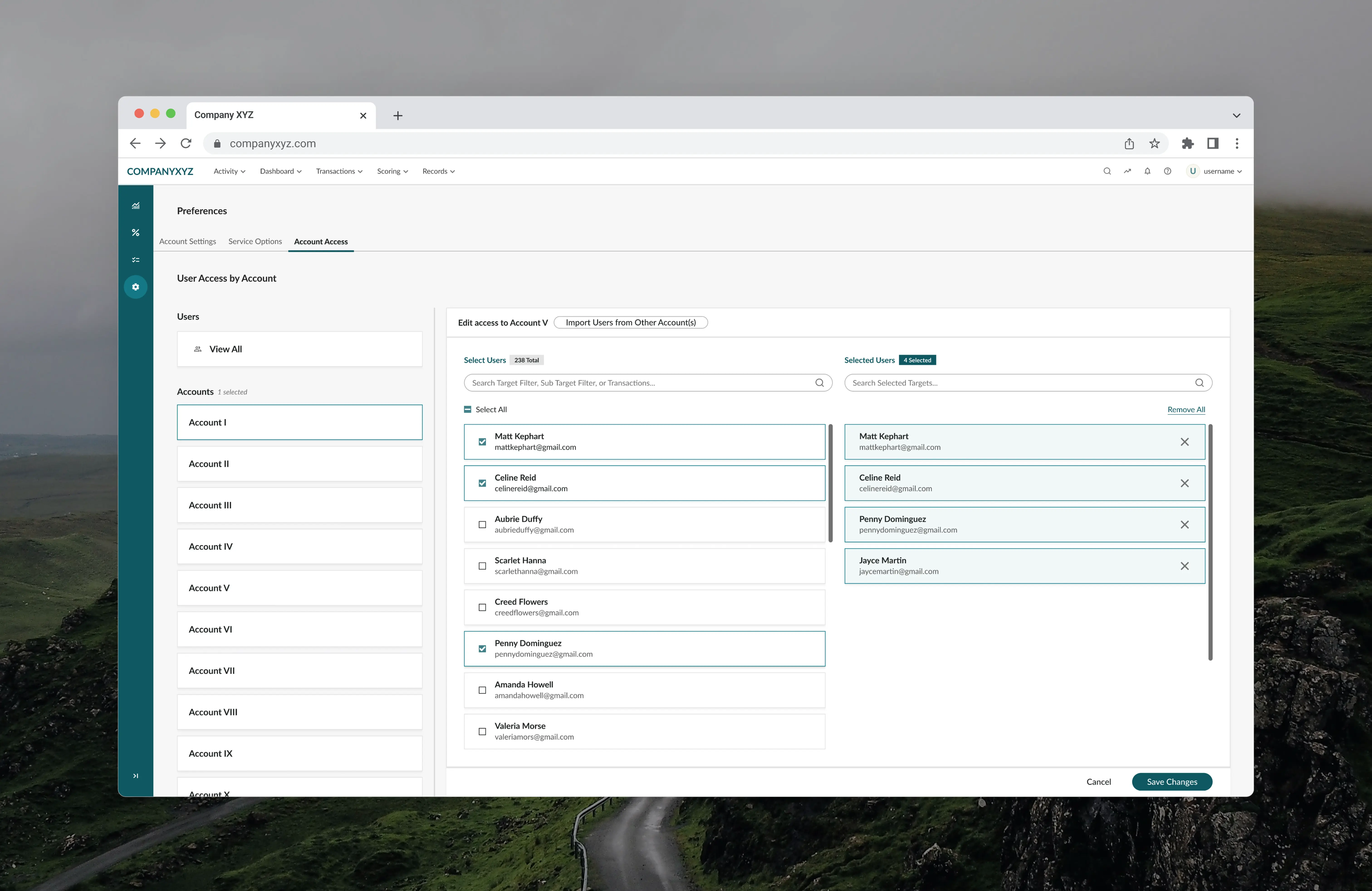 Laptop displaying an access management dashboard for debt valuation